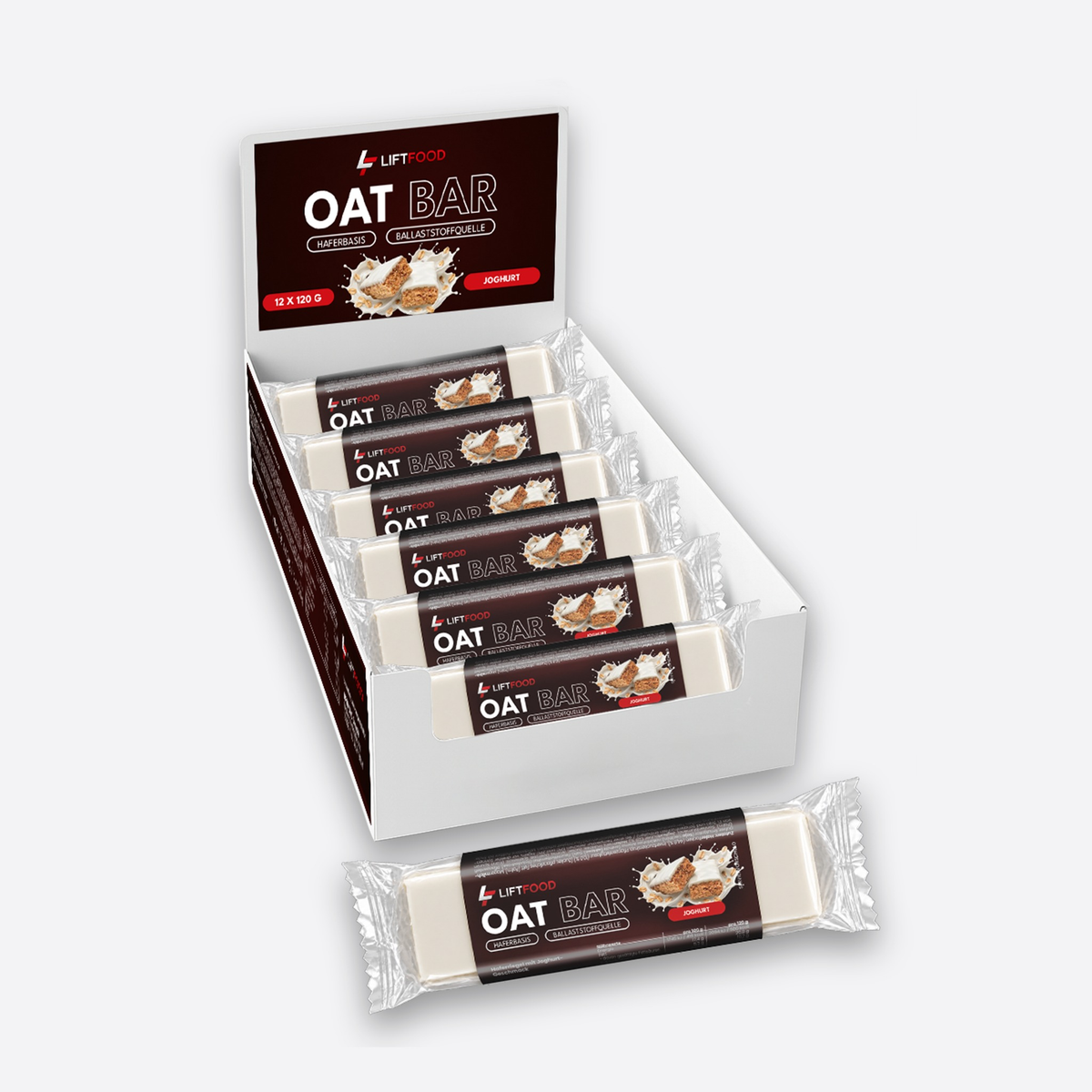 LIFTFOOD Oat Bar Joghurt, Display mit 12 Riegeln à 120 g