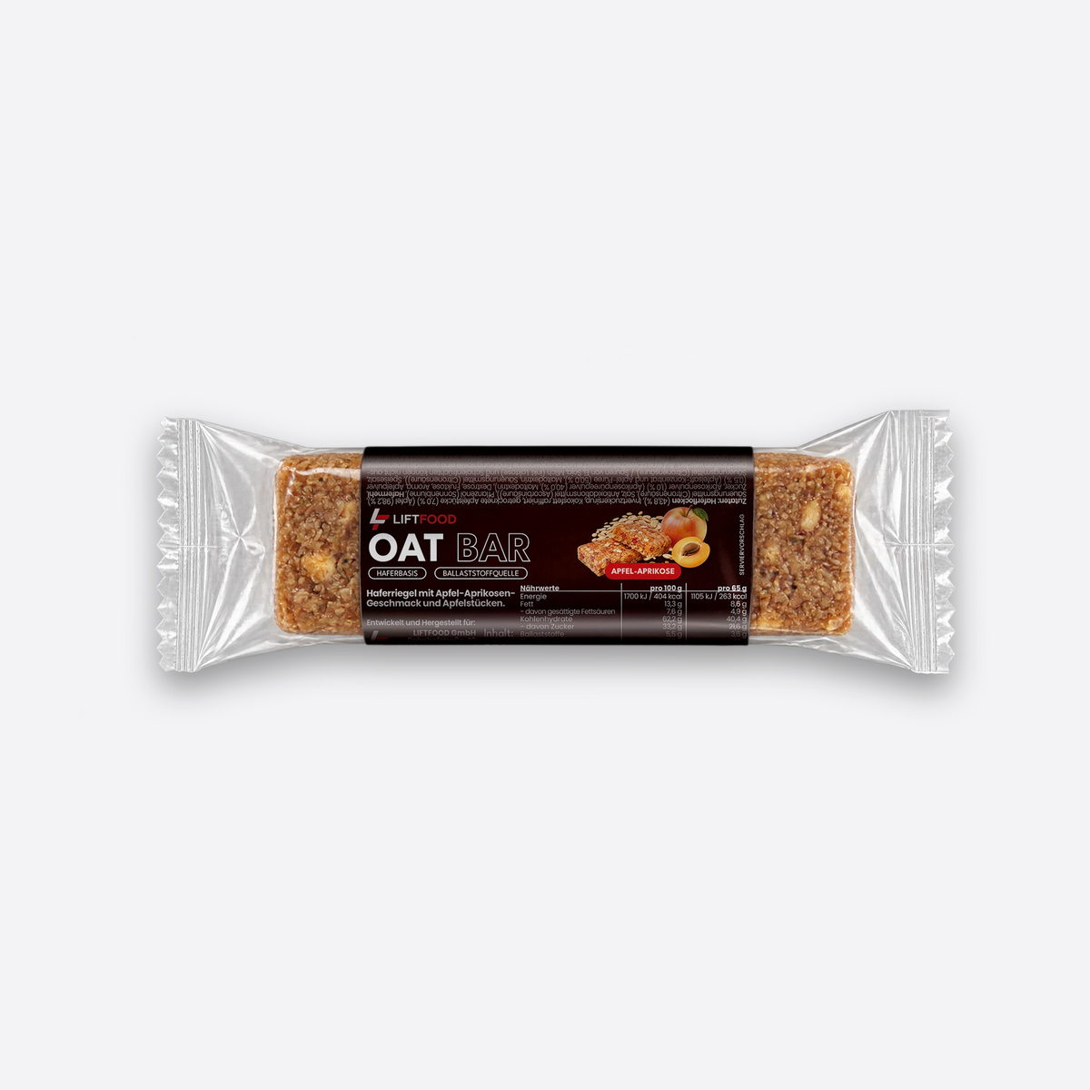 LIFTFOOD Oat Bar Apfel-Aprikose, Einzelriegel 65 g