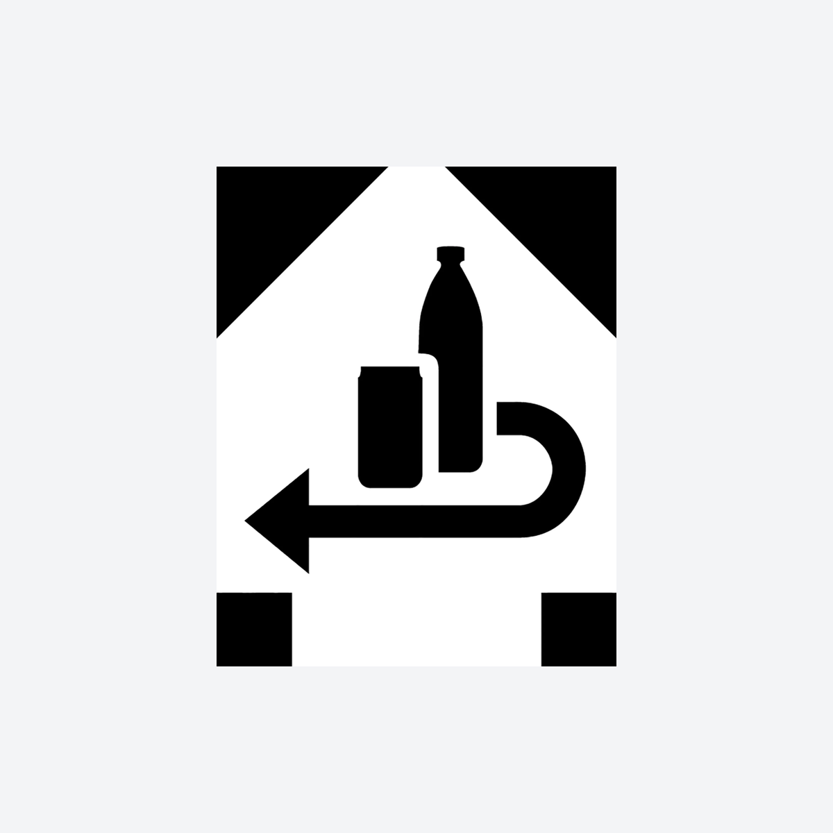 Pfandsymbol für Einwegflaschen